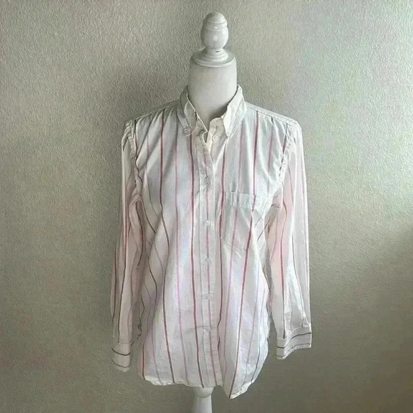 J. Crew - Classic-fit washed cotton poplin‎ shirt in candy stripe - Picture 4 of 9